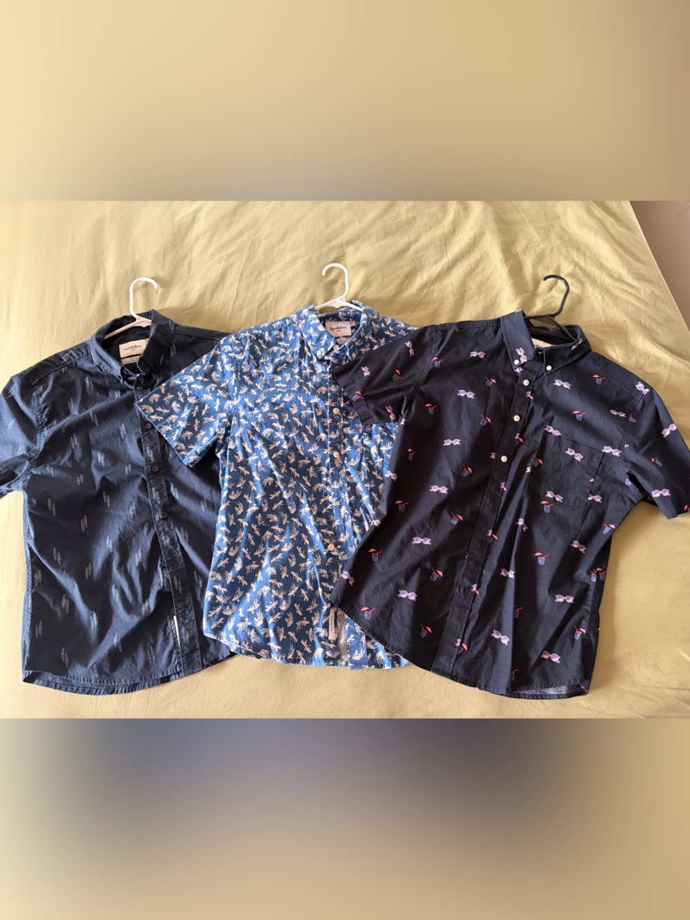 Goodfellow & Co Blue and Navy Patterned Button-Front Skirt